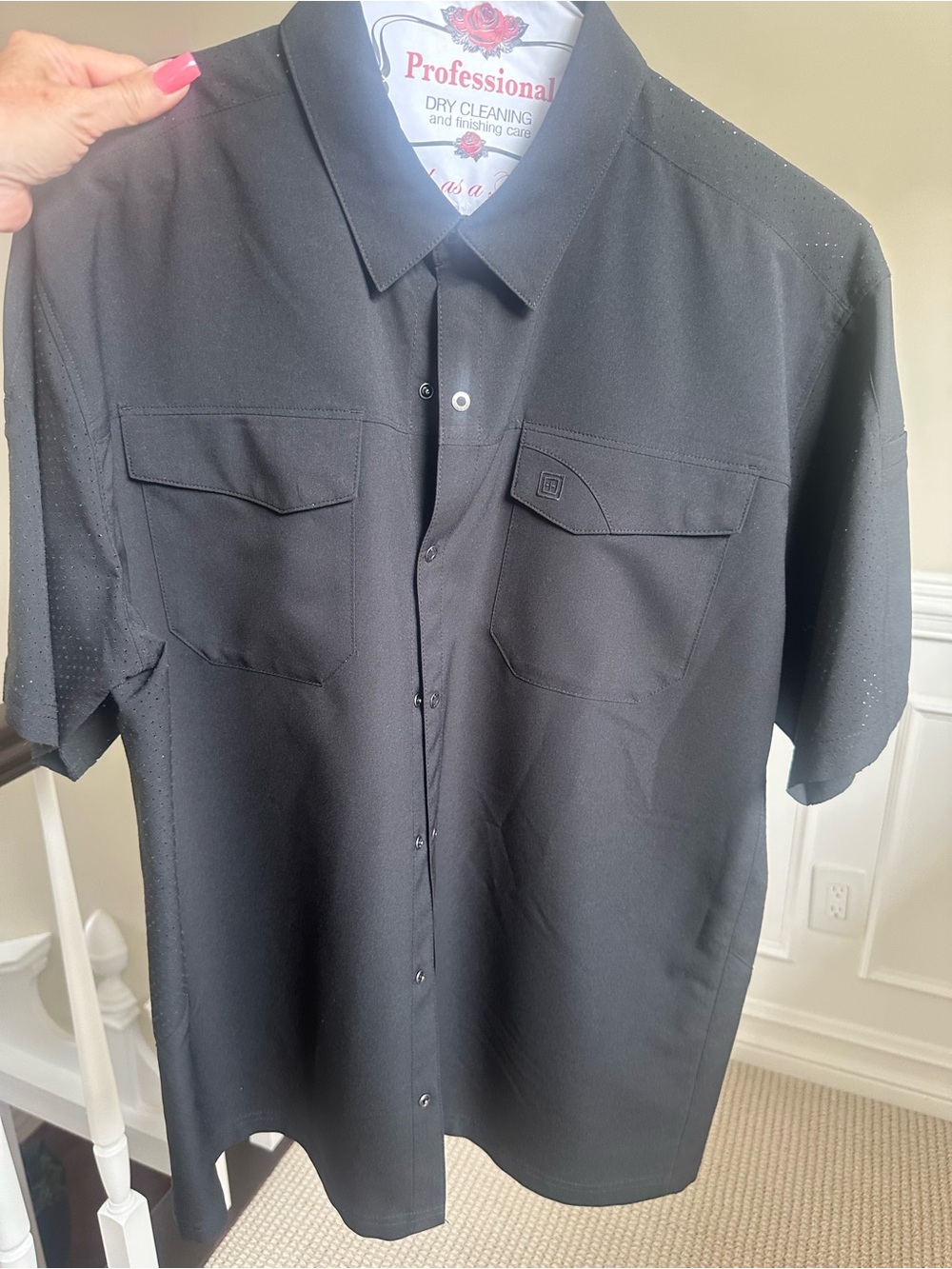 5.11 Tactical Black Short-Sleeve Button-Down Shirt